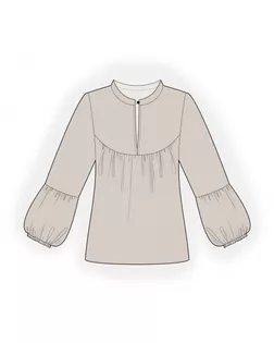 Выкройка: блуза с рукавом на резинке арт. ВКК-2807-1-ЛК0004953