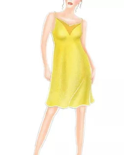 Выкройка: маленькое желтое платье арт. ВКК-1280-1-ЛК0005200