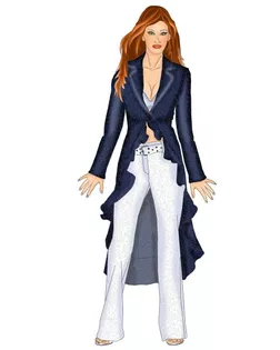 Выкройка: жакет с воланаом арт. ВКК-459-1-ЛК0005353