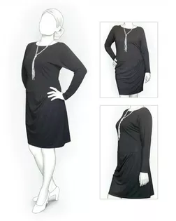 Выкройка: черное платье арт. ВКК-1691-1-ЛК0005859