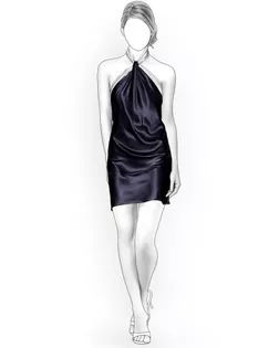 Выкройка: платье с открытой спиной арт. ВКК-1657-1-ЛК0005908