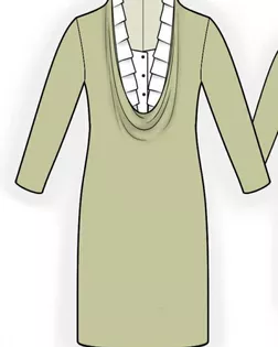 Выкройка: платье с горловиной качель арт. ВКК-1300-1-ЛК0005940