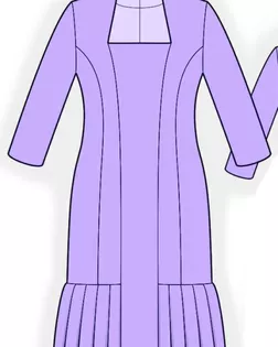 Выкройка: платье со складками арт. ВКК-1683-1-ЛК0005944