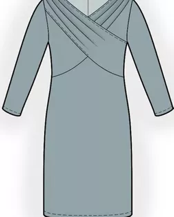 Выкройка: платье с декоративным передом арт. ВКК-1191-1-ЛК0005974