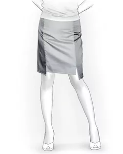 Выкройка: юбка с разрезами арт. ВКК-1536-1-ЛК0005984