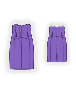Выкройка: юбка с высоким поясом арт. ВКК-1706-1-ЛК0005987