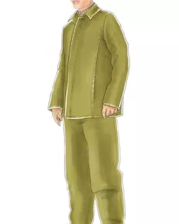 Купить 23 февраля Выкройка: костюм сварщика мужской (брюки) арт. ВКК-1766-1-ЛК0006084 оптом
