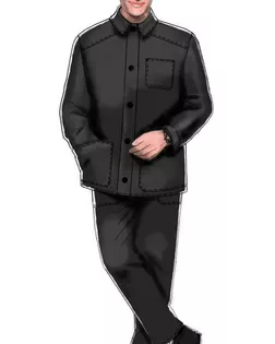 Выкройка: костюм х\б мужской (брюки) арт. ВКК-1225-1-ЛК0006086