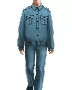 Выкройка: куртка форменная арт. ВКК-720-1-ЛК0006090