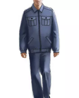 Выкройка: куртка форменная милицейская арт. ВКК-1886-1-ЛК0006091