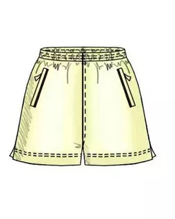 Выкройка: мужские шорты с кокеткой сзади арт. ВКК-835-1-ЛК0006119