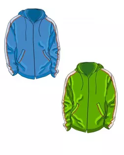 Выкройка: куртка ветровка с лампасами арт. ВКК-896-1-ЛК0007153