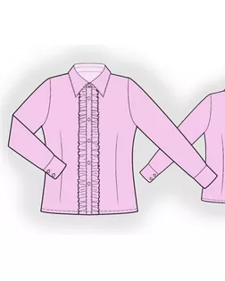 Выкройка: блуза с рюшами арт. ВКК-1913-1-ЛК0007189