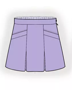 Выкройка: юбка со встречными складками арт. ВКК-1224-1-ЛК0007201