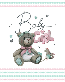 Ткань Premium Soft "Панели - "Baby Girl" Размер купона 112х150 арт. ЛГБХ-86-1-ЛГБХ0002606