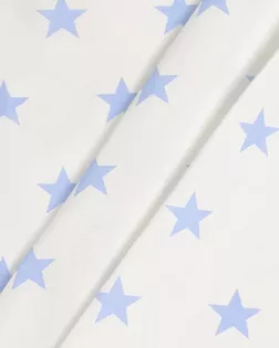 Бязь набивная Звезды (4 см) голубые б/з арт. ЛГБХ-171-1-ЛГБХ0002865