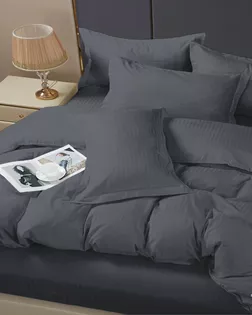 Микрофибра страйп 100% п/э 220 см (90) диз. 1х1 (18-0201) Графит (G) (100) арт. ЛЮКС-69-68-ЛЮКС18187116.00068