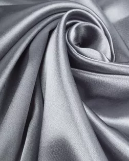 Купить Одежные ткани серого цвета из полиэстера Атлас стрейч "Марио" арт. АО-8-59-5446.087 оптом в Череповце