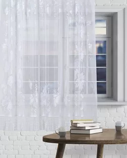 Купить Домашний текстиль Штора без шторной ленты, ширина 170 см, высота 145 см, цвет белый арт. ШТК-12-1-ОТ00064.001 оптом в Тамбове