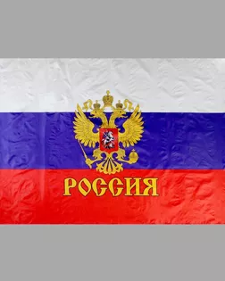 Флаг 90х145 см с золотым гербом, полиэстер арт. ФЛ-7-1-47454