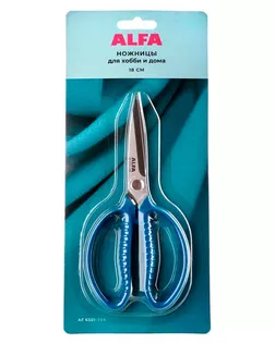 Ножницы для хобби и дома ALFA дл.18 см арт. НШУ-13-1-42369