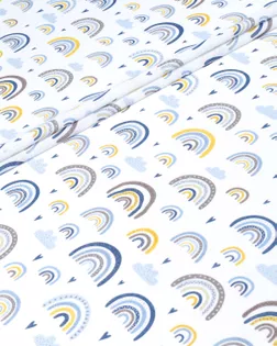 Купить ситец: ткани для дома белого цвета Радуги (Ситец детский) арт. СД150-1-1-Б00292.001 оптом в Караганде