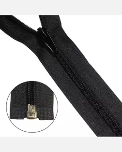 Молния витая Т5 1зам. 60см (580 черный) 10шт арт. ММС-317-1-47157