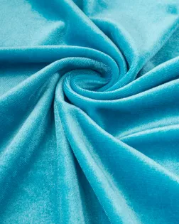 Купить Ткани для юбок цвет голубой Бархат стрейч однотонный арт. Б-5-31-20091.045 оптом в Алматы