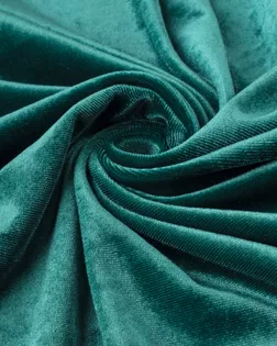 Купить Ткани для одежды бирюзового цвета Бархат стрейч однотонный арт. Б-5-32-20091.057 оптом
