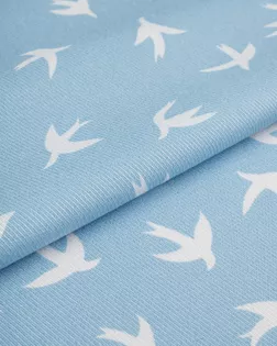 Купить Ткань для платьев с узором птицы Штапель твил принт арт. ПШТ-939-2-21837.027 оптом в Набережных Челнах
