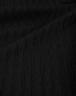 Купить Джерси для одежды черного цвета Трикотаж резинка "Эми" арт. ТРО-76-1-23033.001 оптом в Череповце