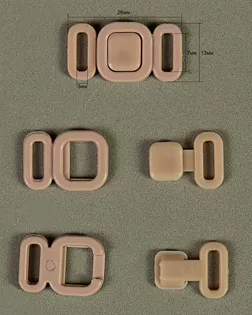 Застежка пластик бежевый 7мм полиацеталь, 100шт арт. ПРС-5173-1-ПРС00-00001925