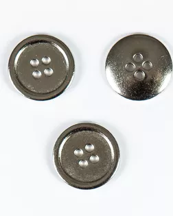Пуговица 4 прокола никель 27мм металл арт. ПРС-1153-1-ПРС0030274 Пуговица 4 прокола никель 27мм металл арт. ПРС-1153-1-ПРС0030274