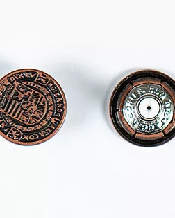 Пуговица джинсовая на фиксированной ножке 17мм цветной металл арт. ПРС-1382-3-ПРС0031556