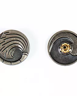 Кнопка альфа, омега 28мм цветной металл арт. ПРС-1541-3-ПРС0031941