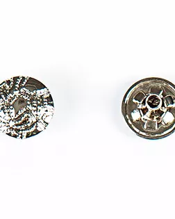 Кнопка альфа, омега 12мм цветной металл арт. ПРС-1545-1-ПРС0031955