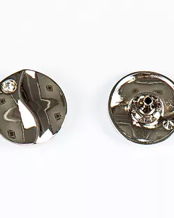 Кнопка альфа, омега 25мм цветной металл арт. ПРС-1547-1-ПРС0031961