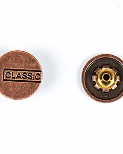 Кнопка альфа, омега 17мм цветной металл арт. ПРС-1584-2-ПРС0032124