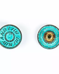 Кнопка альфа, омега 17мм цветной металл арт. ПРС-1648-6-ПРС0032428