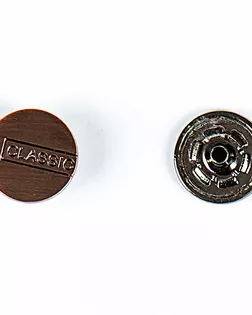Кнопка альфа, омега 15мм цветной металл арт. ПРС-1583-3-ПРС0032563