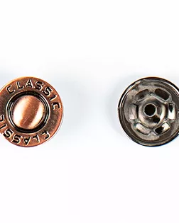 Кнопка альфа, омега 15мм цветной металл арт. ПРС-1724-3-ПРС0032721