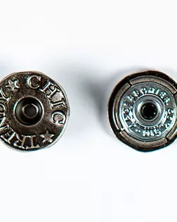 Пуговица джинсовая на фиксированной ножке 17мм цветной металл арт. ПРС-1731-5-ПРС0032759