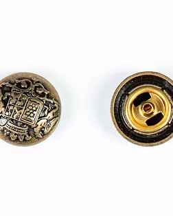 Кнопка альфа, омега 20мм цветной металл арт. ПРС-1734-2-ПРС0032807