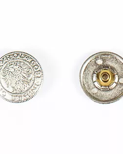 Кнопка альфа, омега 20мм цветной металл арт. ПРС-1736-2-ПРС0032818