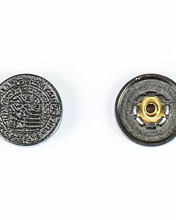 Кнопка альфа, омега 17мм цветной металл арт. ПРС-1739-5-ПРС0032838