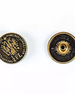Кнопка альфа, омега 17мм цветной металл арт. ПРС-1771-2-ПРС0032943