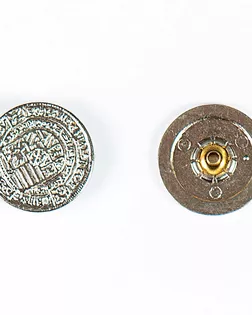 Кнопка альфа, омега 23мм цветной металл арт. ПРС-1777-1-ПРС0032997