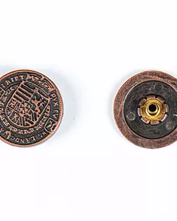 Кнопка альфа, омега 23мм цветной металл арт. ПРС-1777-4-ПРС0033001