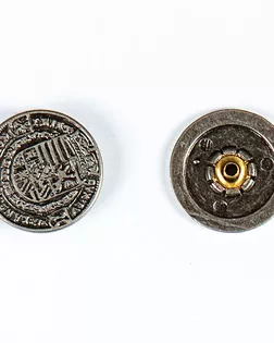 Кнопка альфа, омега 23мм цветной металл арт. ПРС-1777-5-ПРС0033002