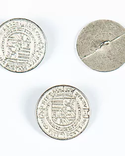 Пуговица на ножке серебро 22мм металл, 100шт арт. ПРС-4737-1-ПРС0033012 Пуговица на ножке серебро 22мм металл, 100шт арт. ПРС-4737-1-ПРС0033012